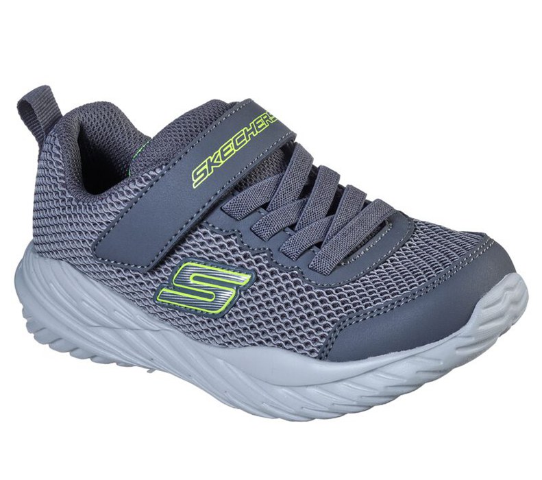 Skechers Pojkar Grå/Ljus Gröna Sneakers - Nitro Sprint - Krodon - Sverige (SLVXY-1068)